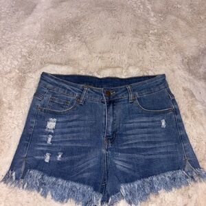Frayed Jean Shorts